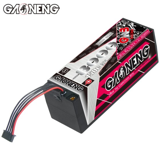 GNB GAONENG 8000MAH 4S 4S2P 15.2V 150C Hard Case 5mm Bullet RC LiPo Battery for 1:8 1/8 Scale RC Car Racing LiHV HV High Voltage